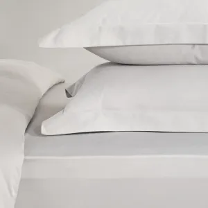 200 Thread Count Oxford Cotton Rich Percale Pillowcase - Light Grey