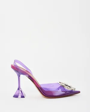 Amina Muaddi Purple PVC Begum Sling 95 Pumps - 37.5