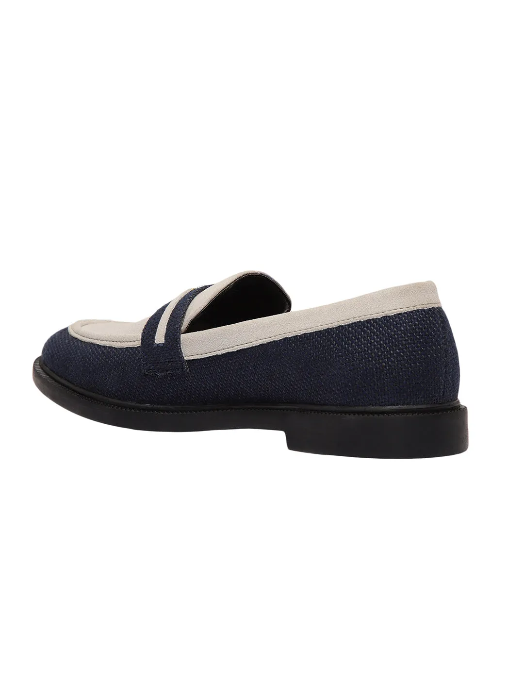 Angelia Blue Flat Loafers