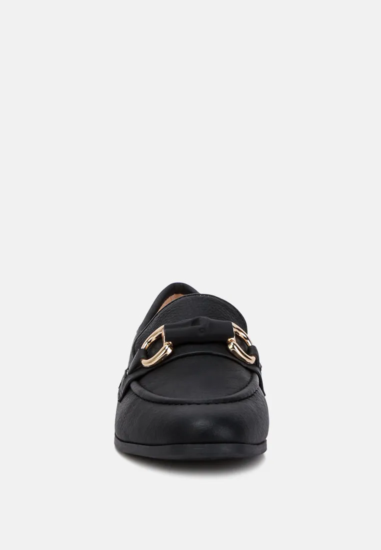 Asher Horsebit Embellished Loafers In Black