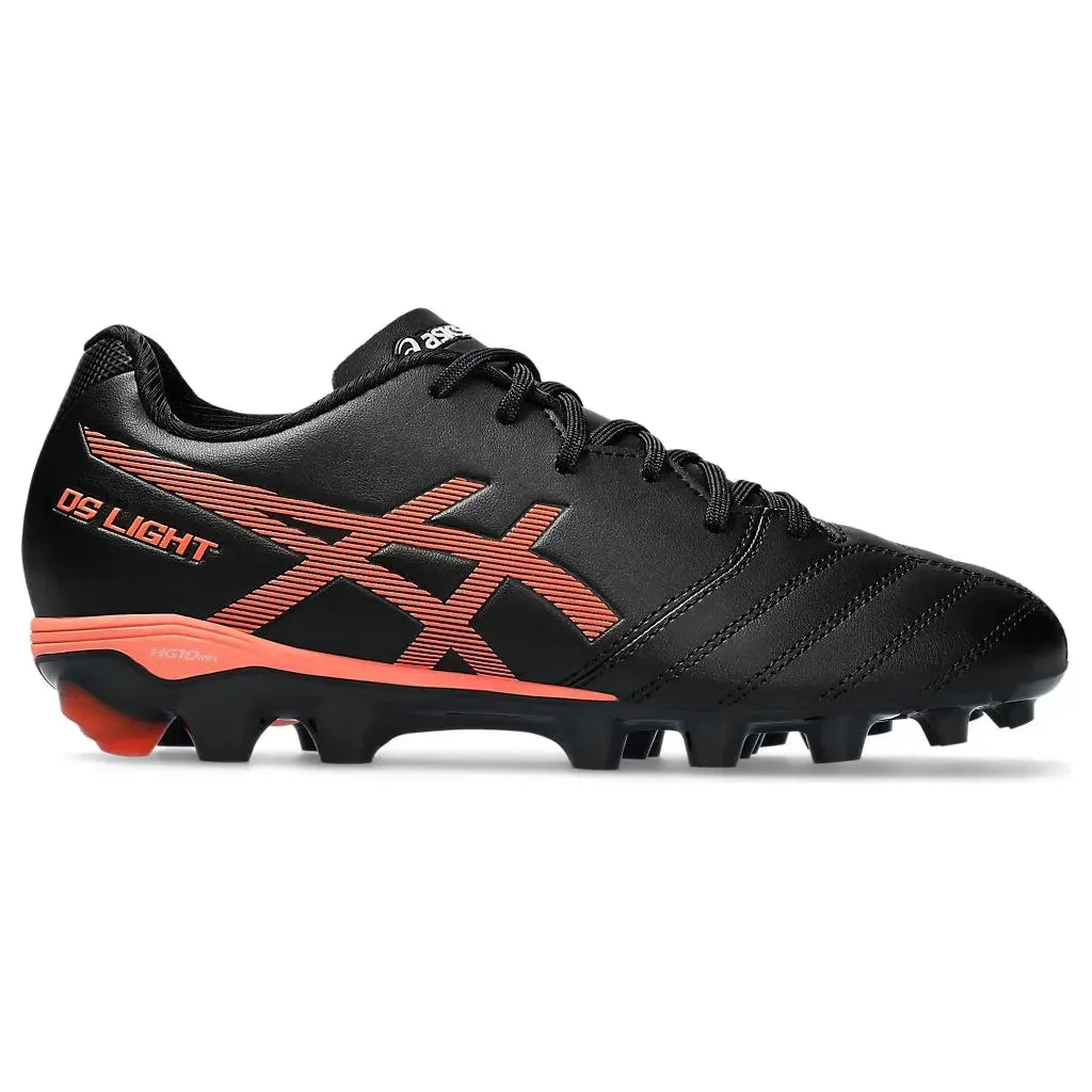 Asics DS Light Junior Football Boot Black/Flash Coral