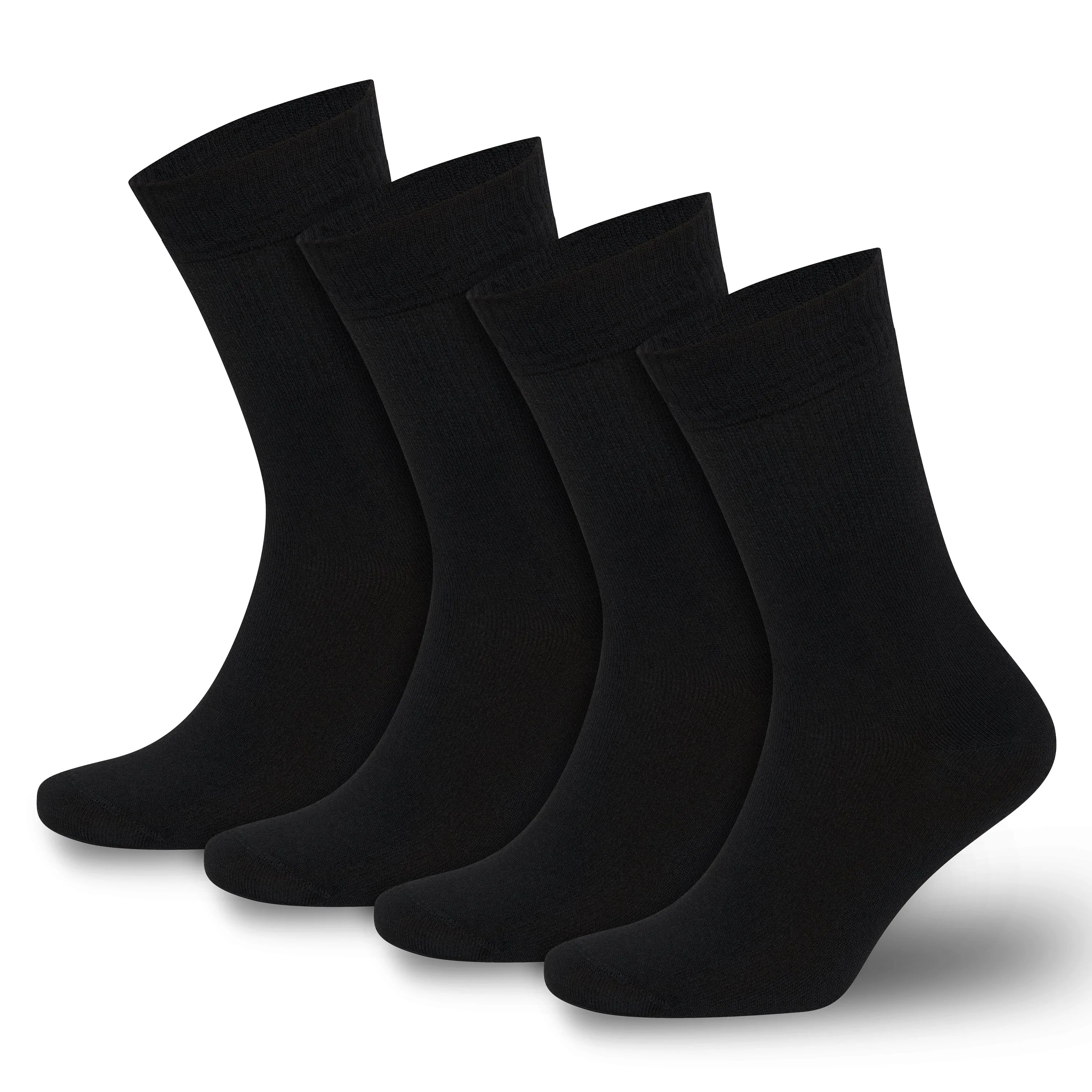 BAMBOOVEN Bamboo Diabetic Crew Socks (4 Pairs)