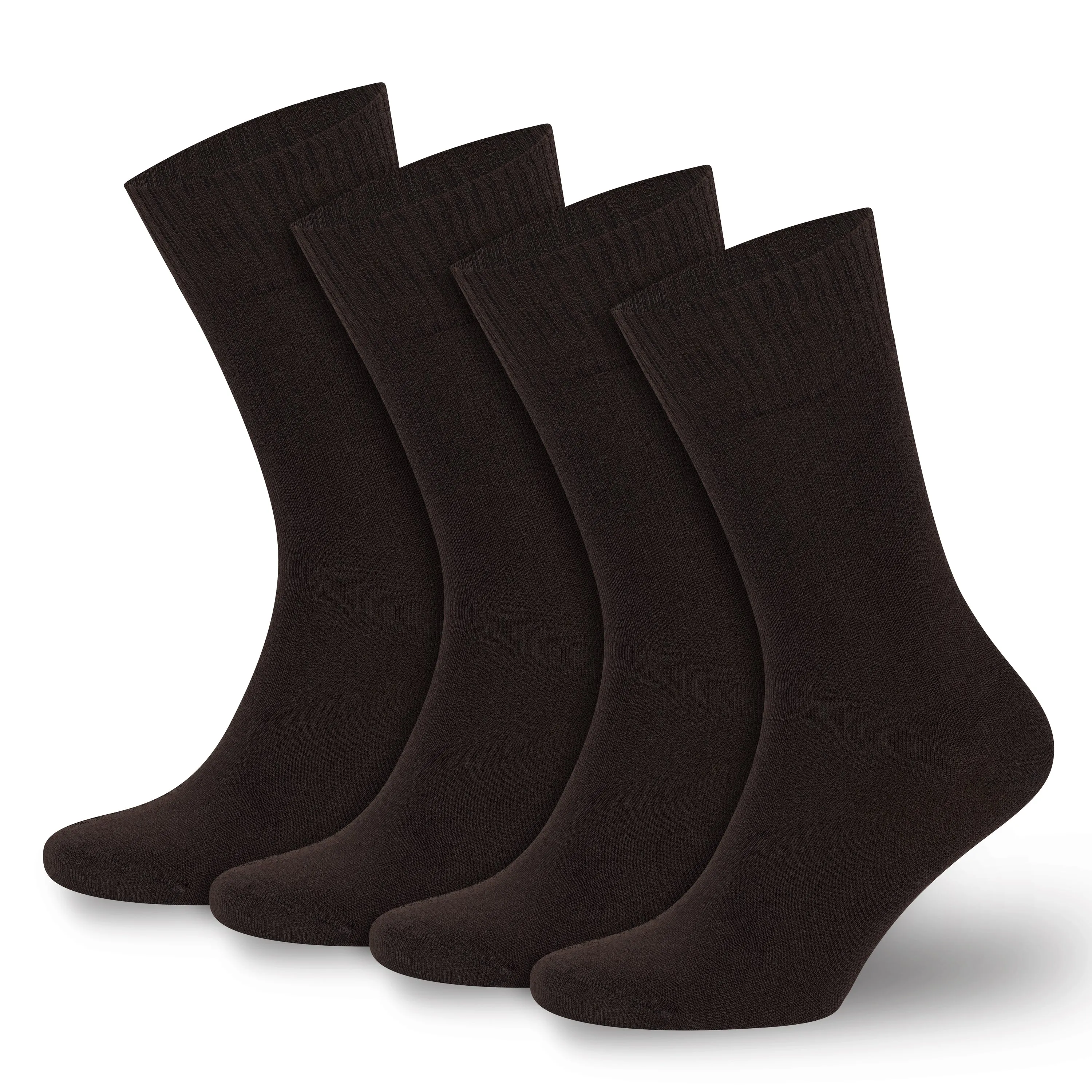 BAMBOOVEN Bamboo Diabetic Crew Socks (4 Pairs)