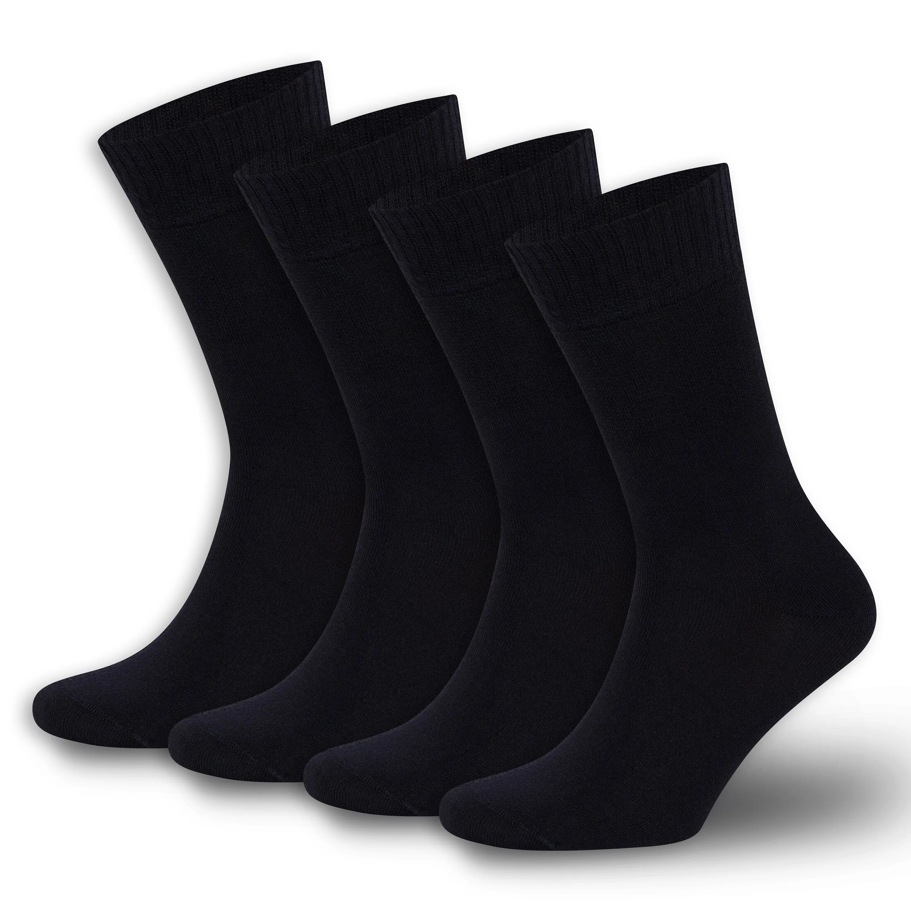 BAMBOOVEN Bamboo Diabetic Crew Socks (4 Pairs)