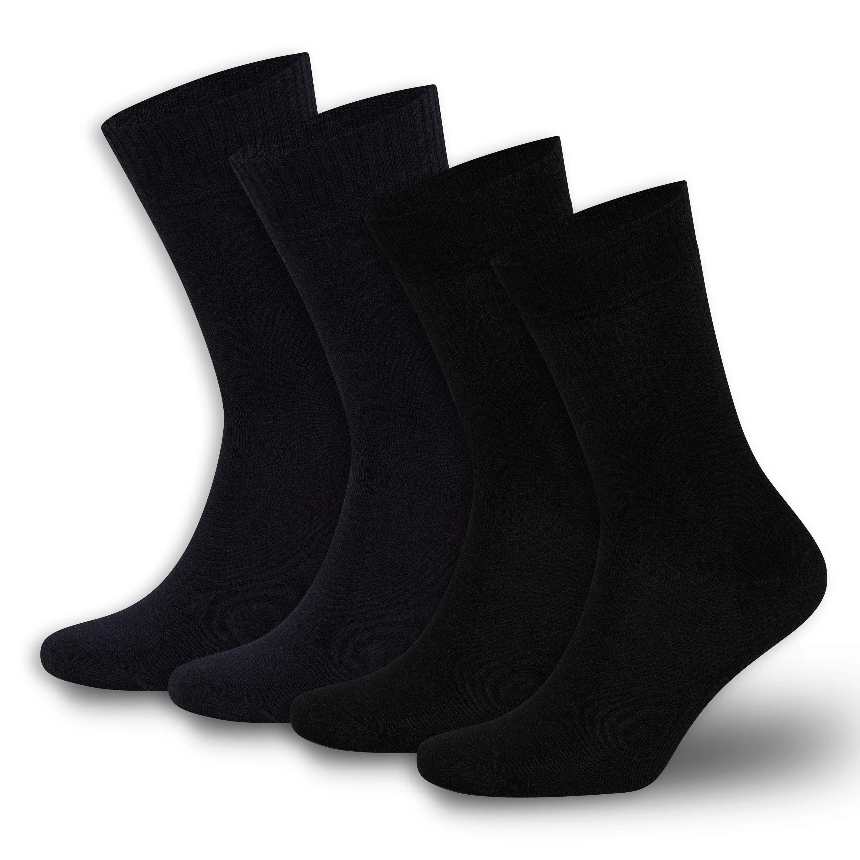 BAMBOOVEN Bamboo Diabetic Crew Socks (4 Pairs)