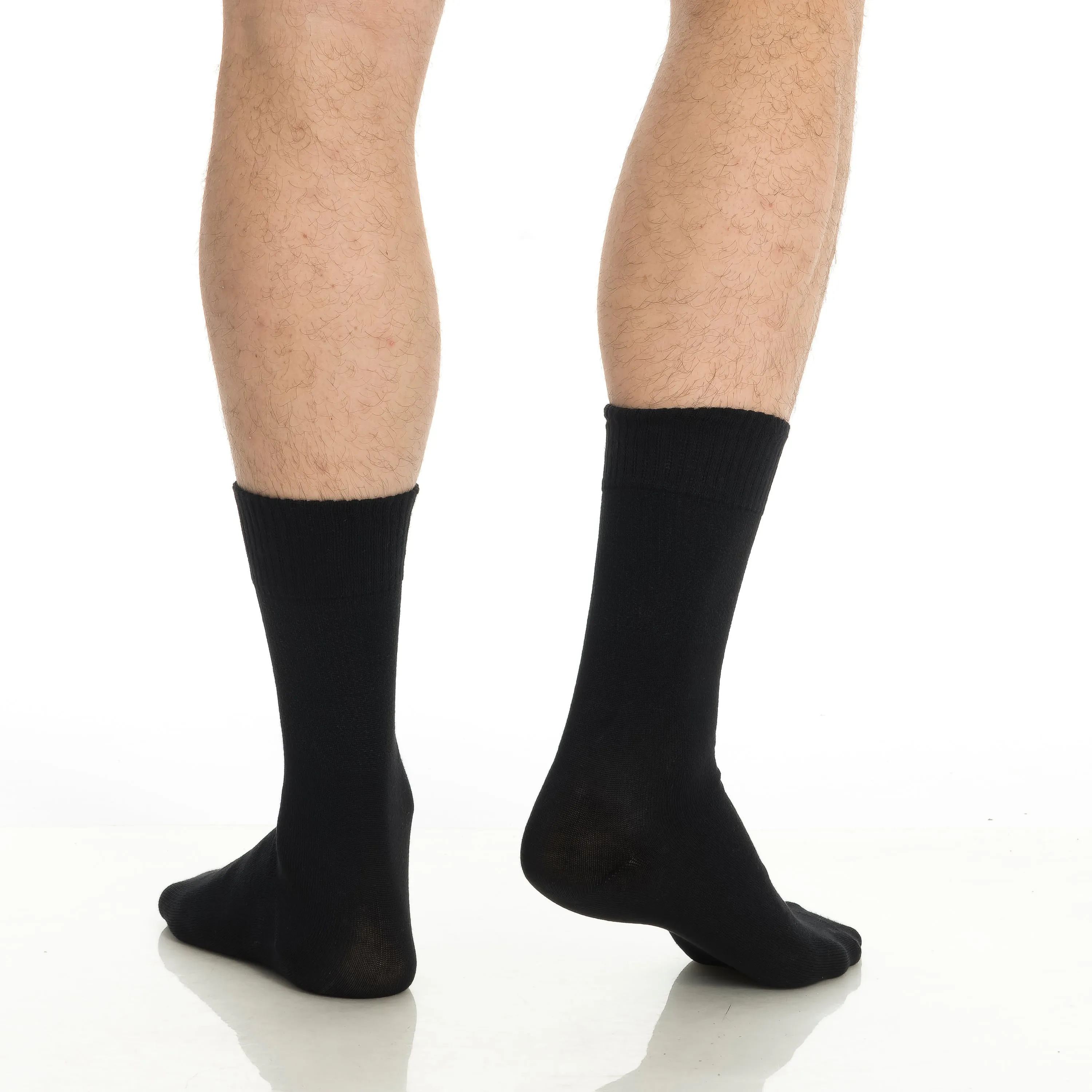 BAMBOOVEN Bamboo Diabetic Crew Socks (4 Pairs)