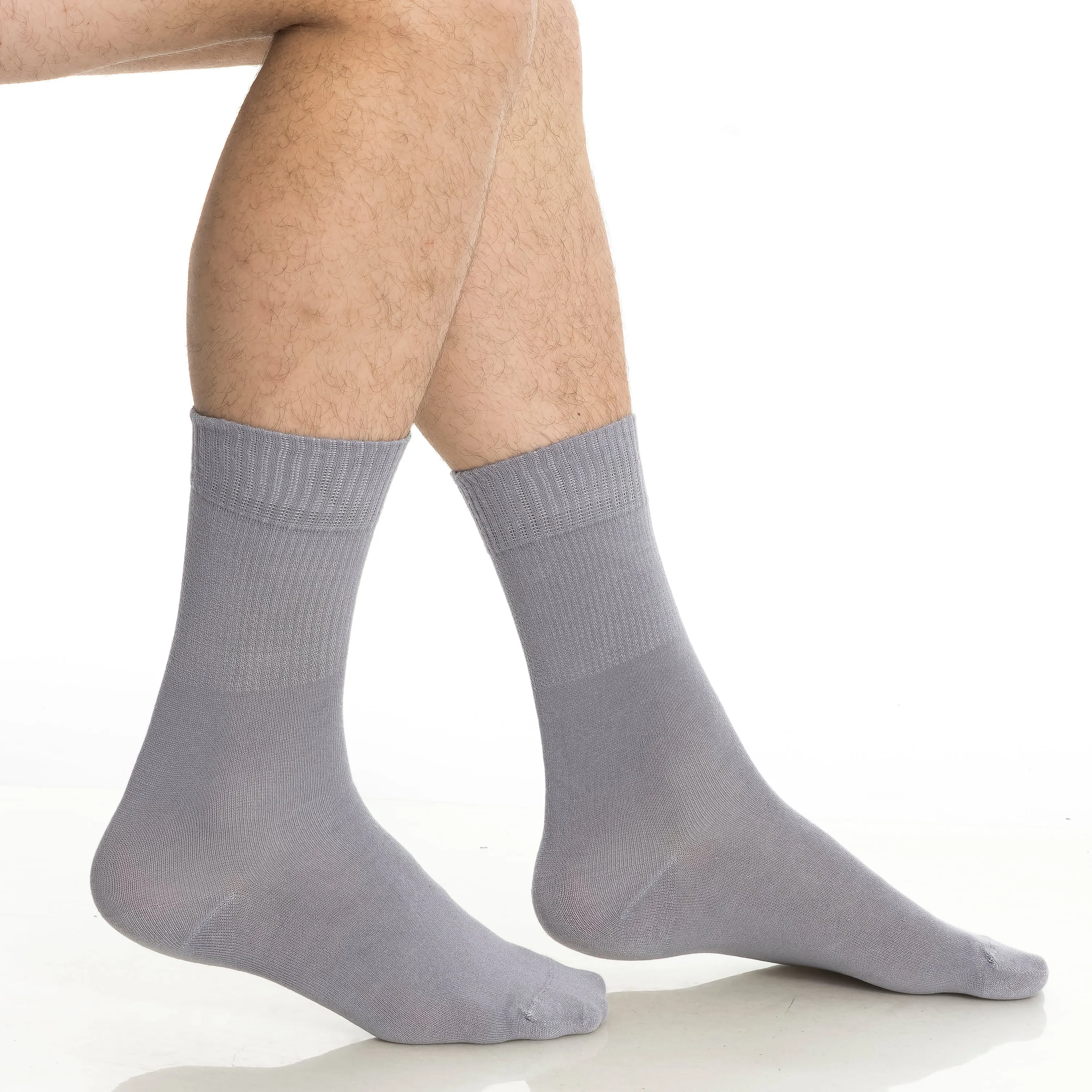 BAMBOOVEN Bamboo Diabetic Crew Socks (4 Pairs)