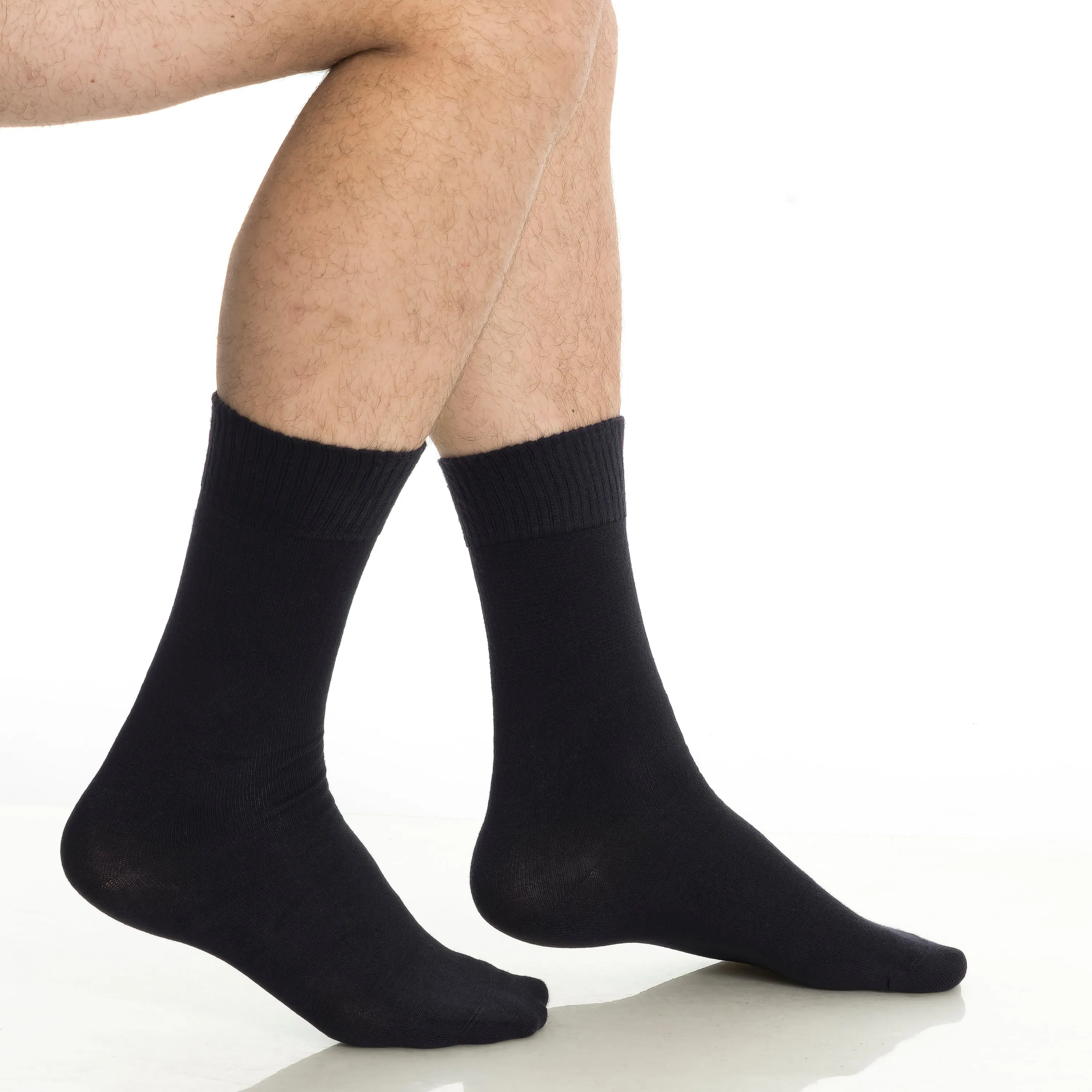 BAMBOOVEN Bamboo Diabetic Crew Socks (4 Pairs)