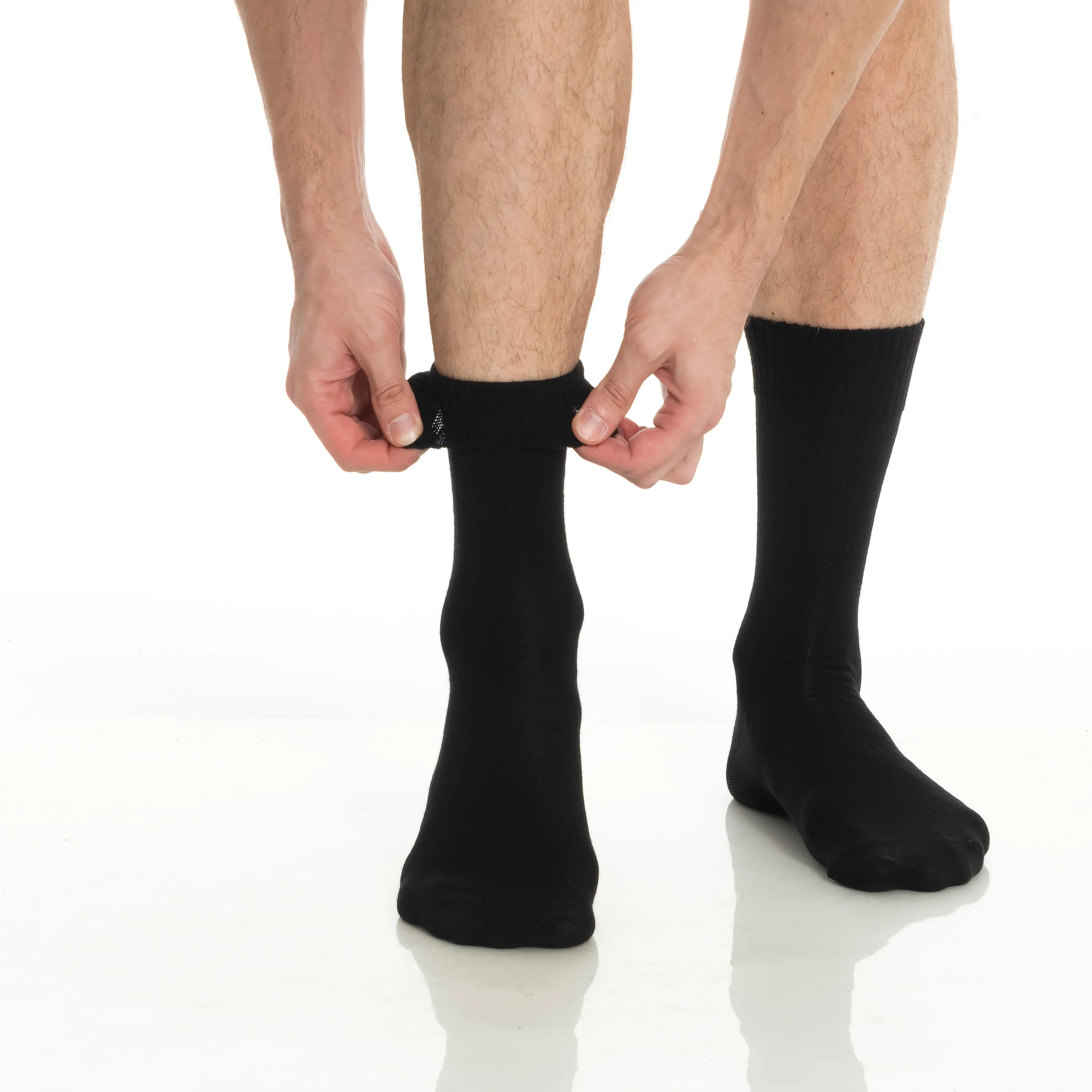 BAMBOOVEN Bamboo Diabetic Crew Socks (4 Pairs)