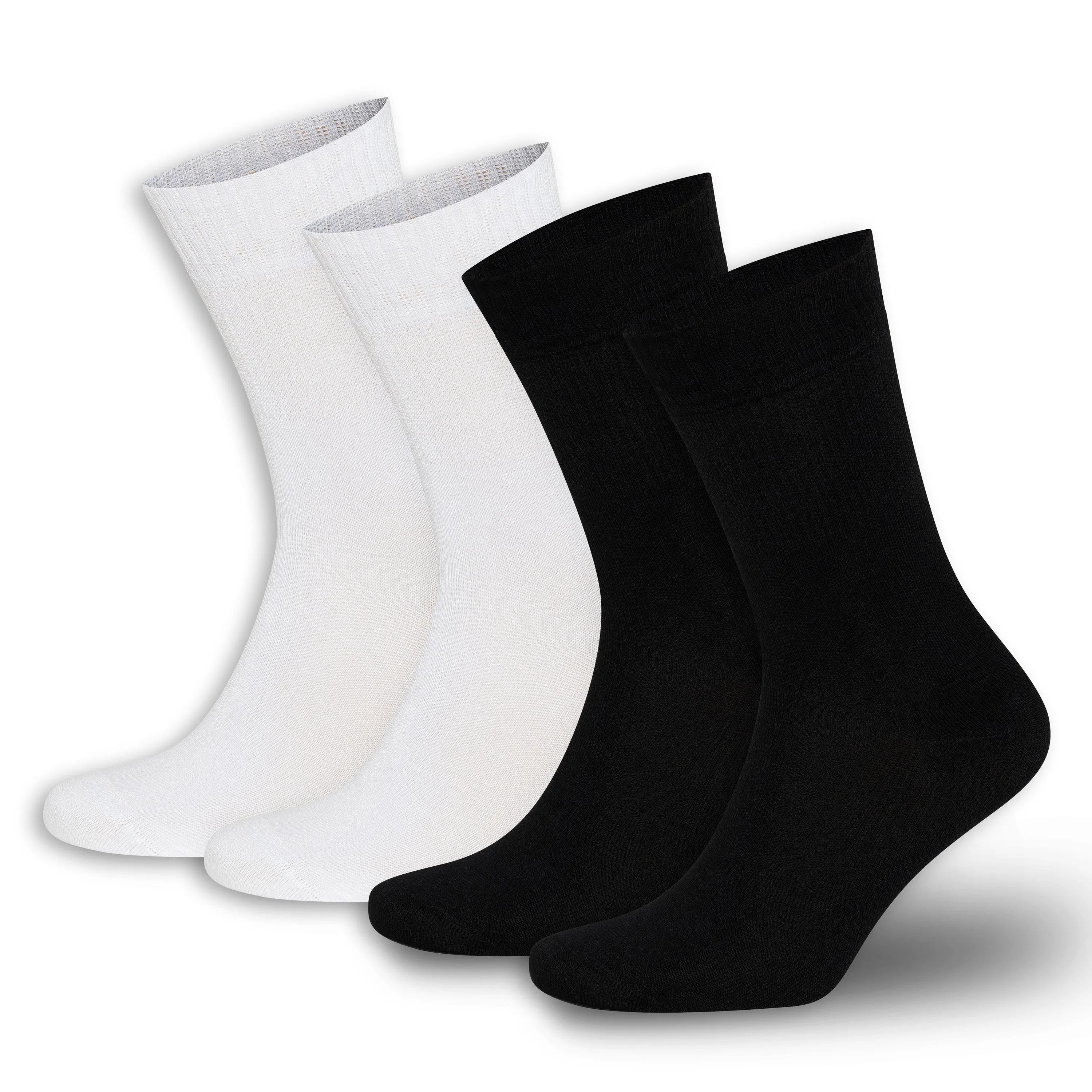 BAMBOOVEN Bamboo Diabetic Crew Socks (4 Pairs)