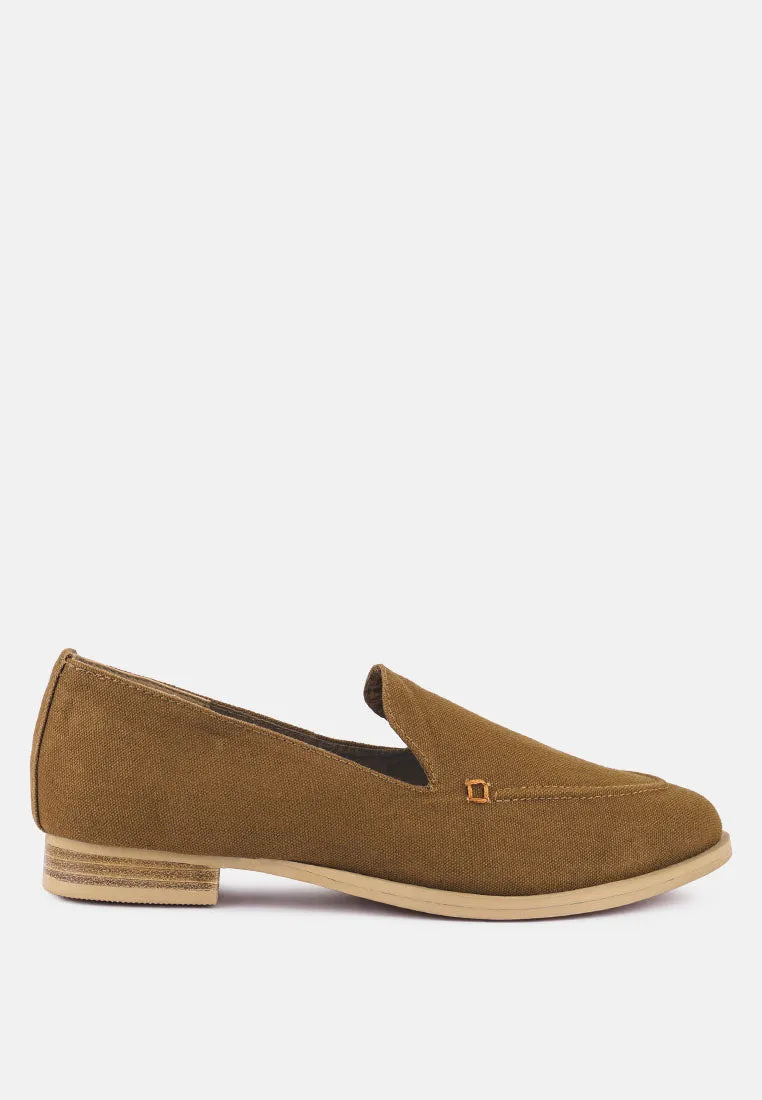 BOUGIE Tan Organic Canvas Loafers