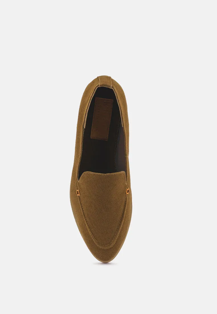 BOUGIE Tan Organic Canvas Loafers