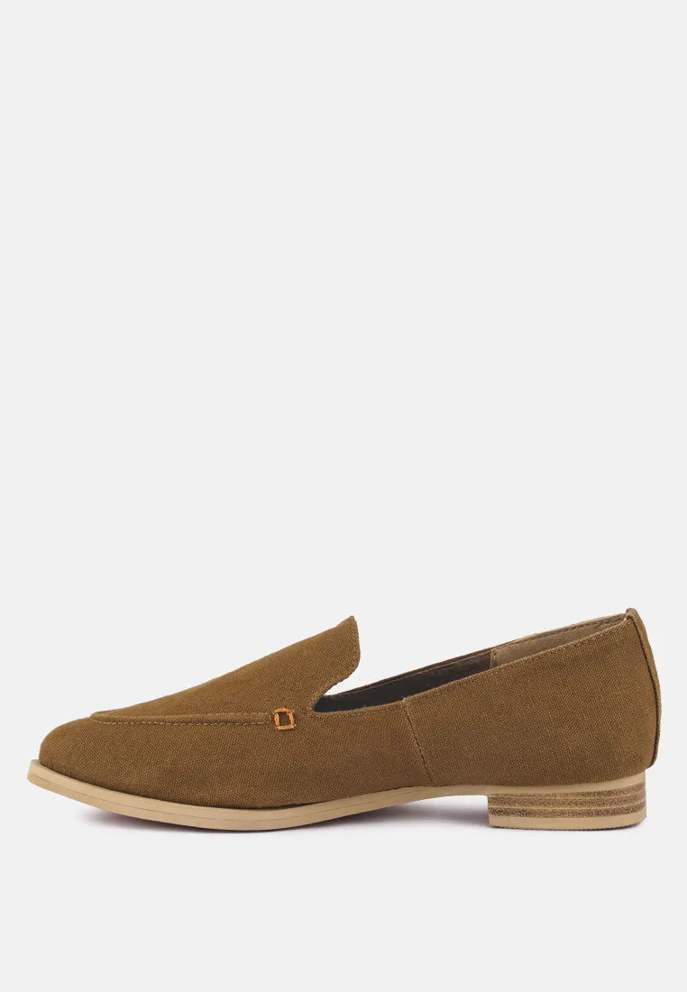 BOUGIE Tan Organic Canvas Loafers