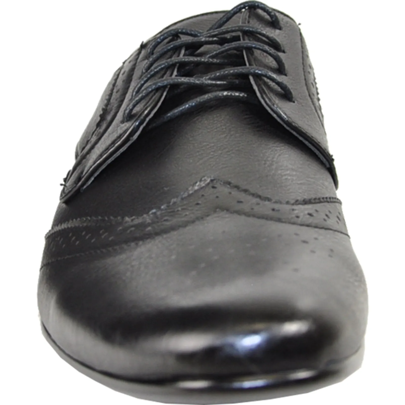 BRAVO Men Dress Shoe KLEIN-4 Wingtip Oxford Shoe Black