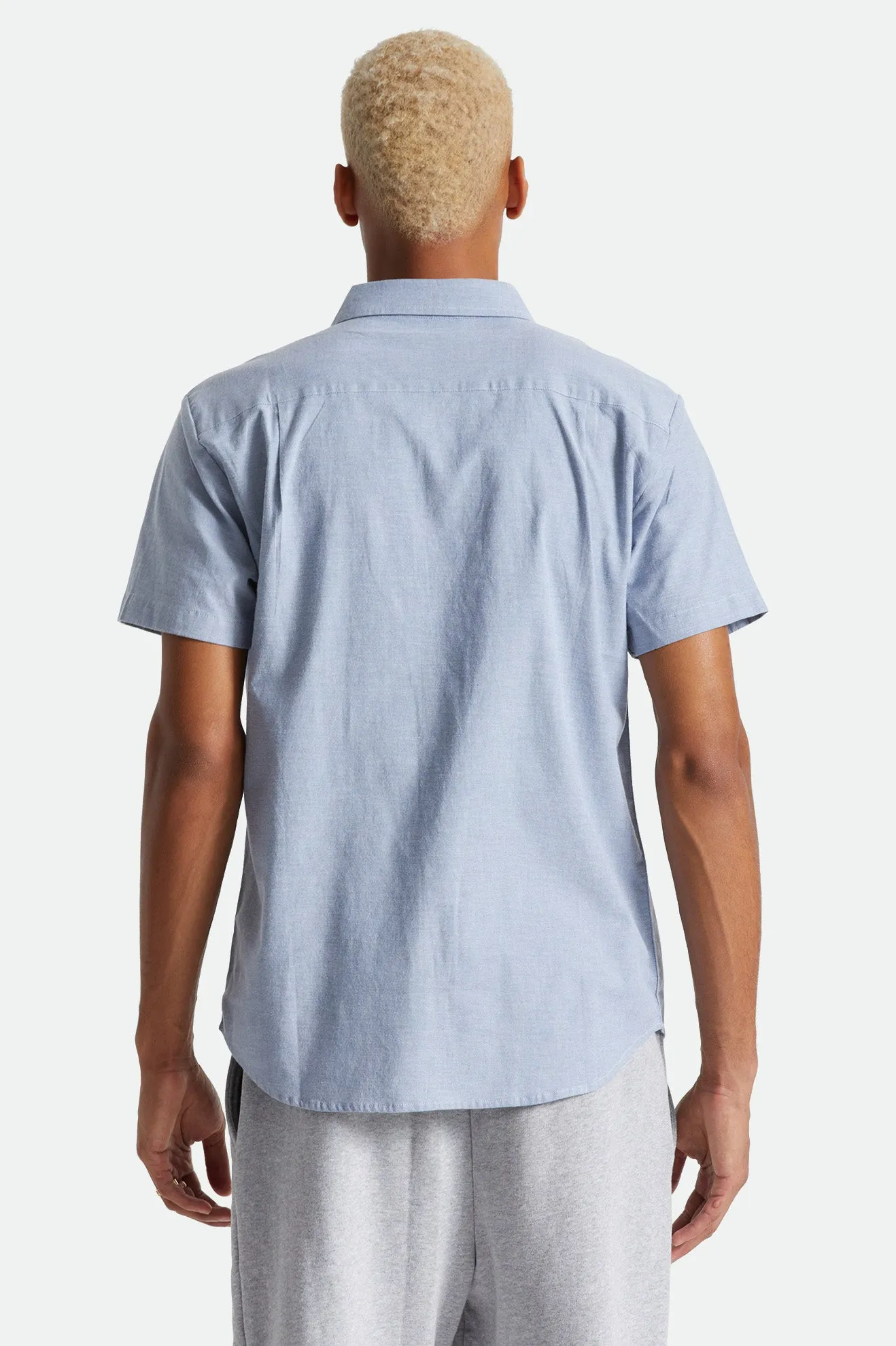 Brixton Charter Oxford Woven Short Sleeve Woven - Light Blue Chambray