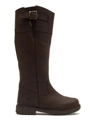 CHATHAM Ladies Brooksby Waterproof Riding Boots - Dark Brown Leather