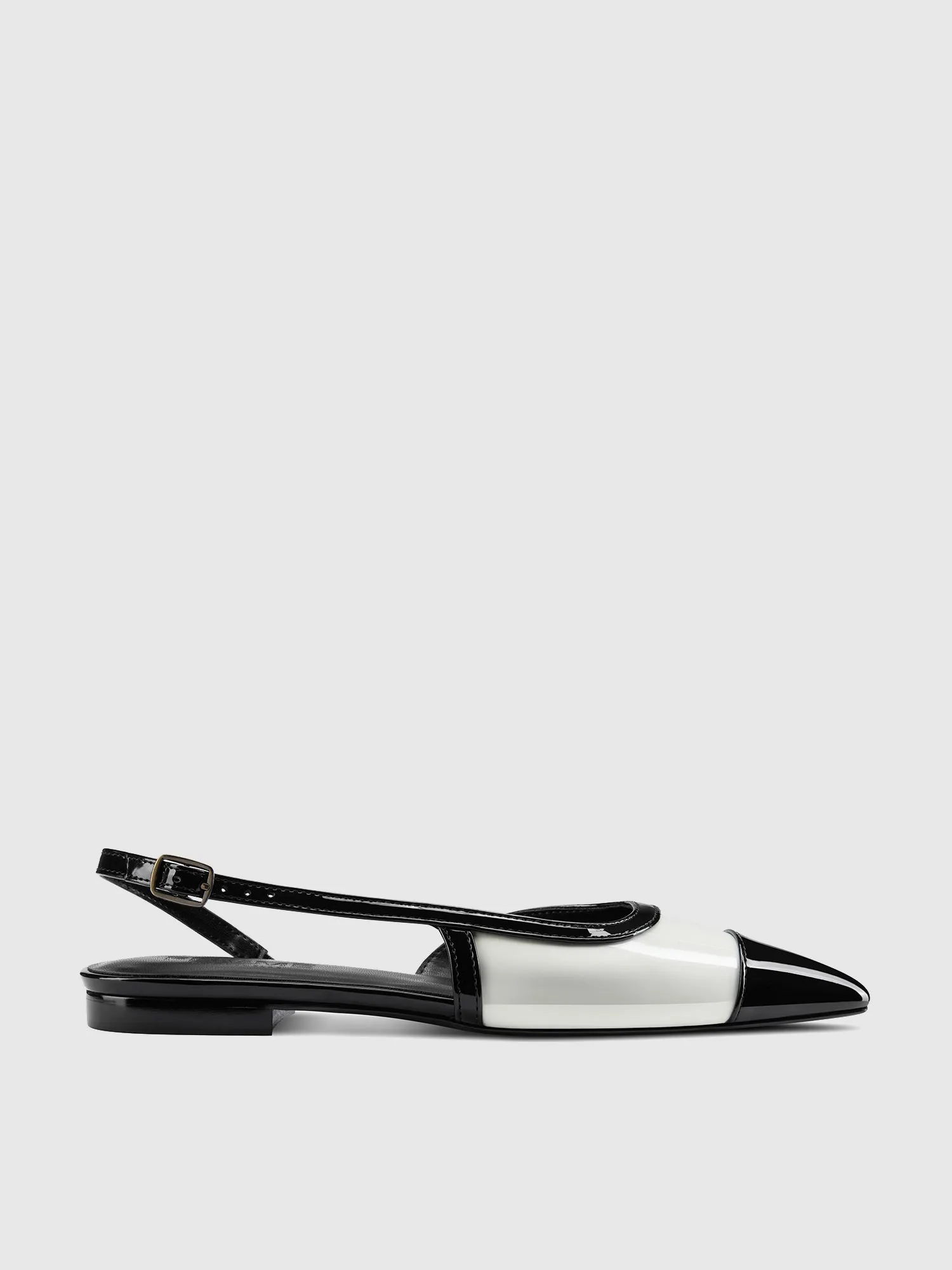 Cheri Slingback - Blanc/Noir