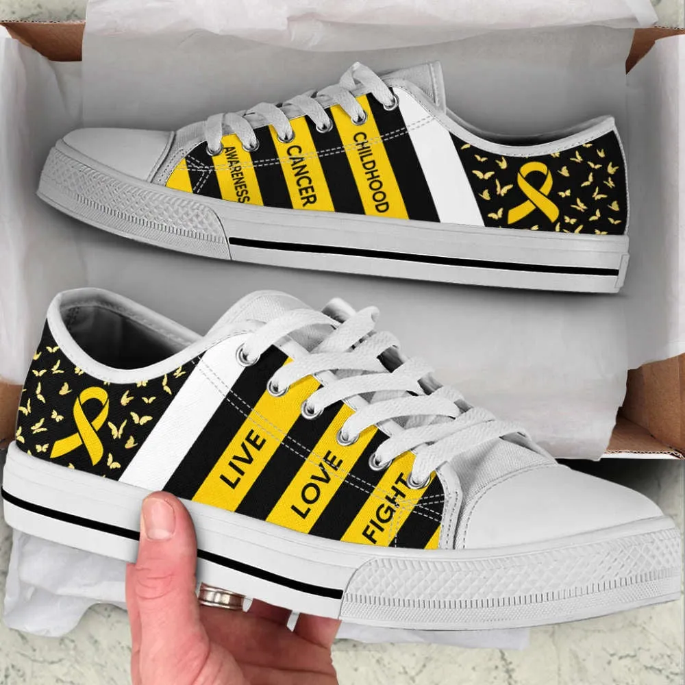 Childhood Cancer Shoes Plaid Low Top Shoes Canvas Shoes, Best Canvas Shoes, Low Top Sneaker