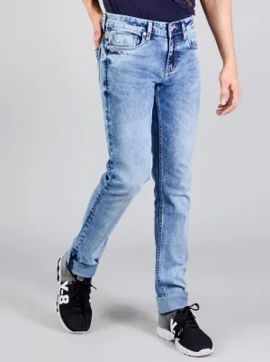 Copen Blue Washed Slim Fit Jeans | JadeBlue