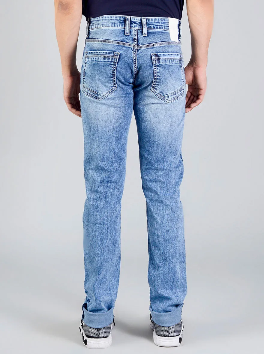 Copen Blue Washed Slim Fit Jeans | JadeBlue