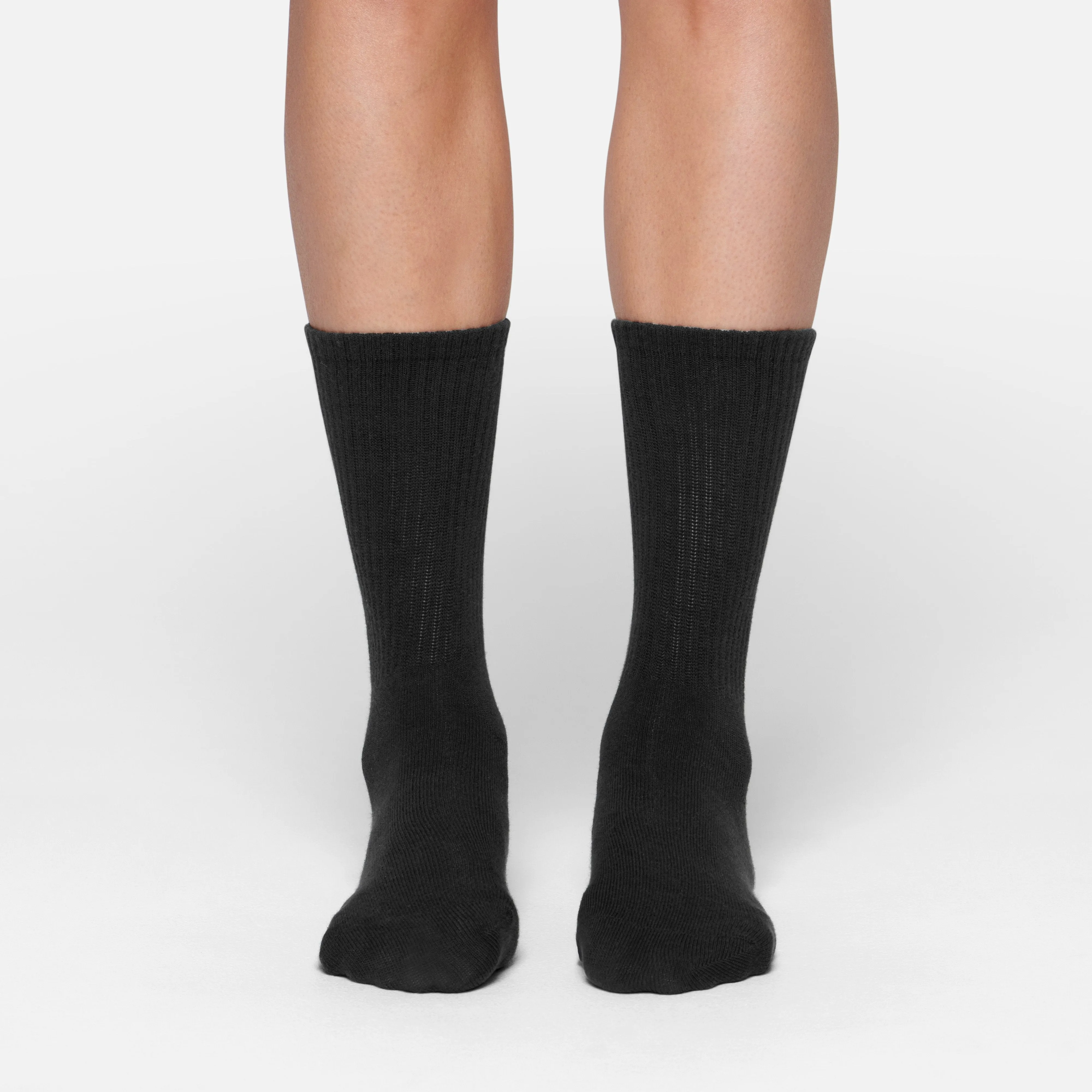 COTTON ACTIVE CREW SOCK | SOOT