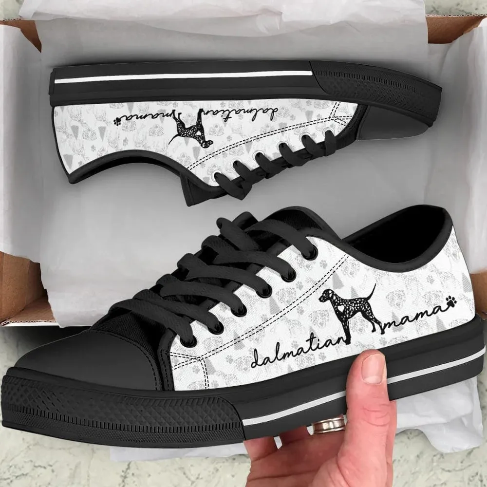 Dalmatian Low Top Shoes, Dog Printed Shoes, Canvas Shoes For Men, Women