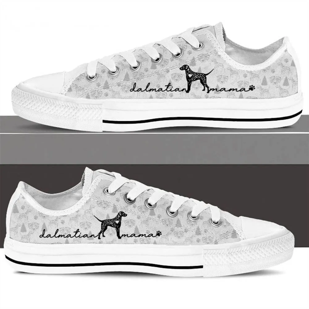 Dalmatian Low Top Shoes, Dog Printed Shoes, Canvas Shoes For Men, Women