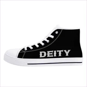 Deity Black High-Top Canvas Shoes