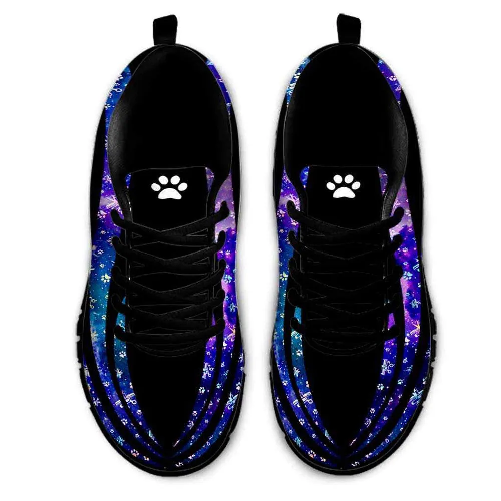 Dog Groomer Sneaker, Dog Groomer Dripping Heart Galaxy Line Sneakers Shoes, Best Running Shoes, Unique Gifts For Dog Lovers