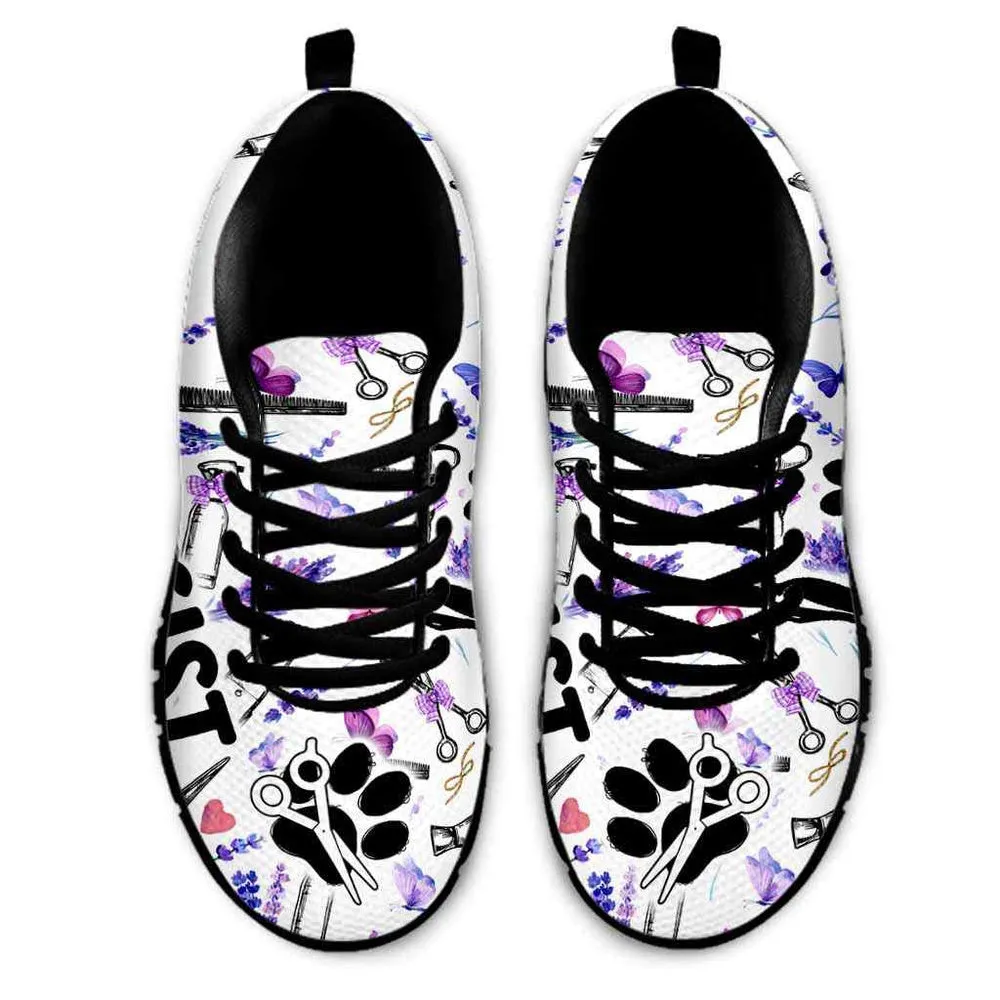 Dog Groomer Sneaker, Dog Groomer Furologist Lavender Tools Sneakers Shoes, Best Running Shoes, Unique Gifts For Dog Lovers