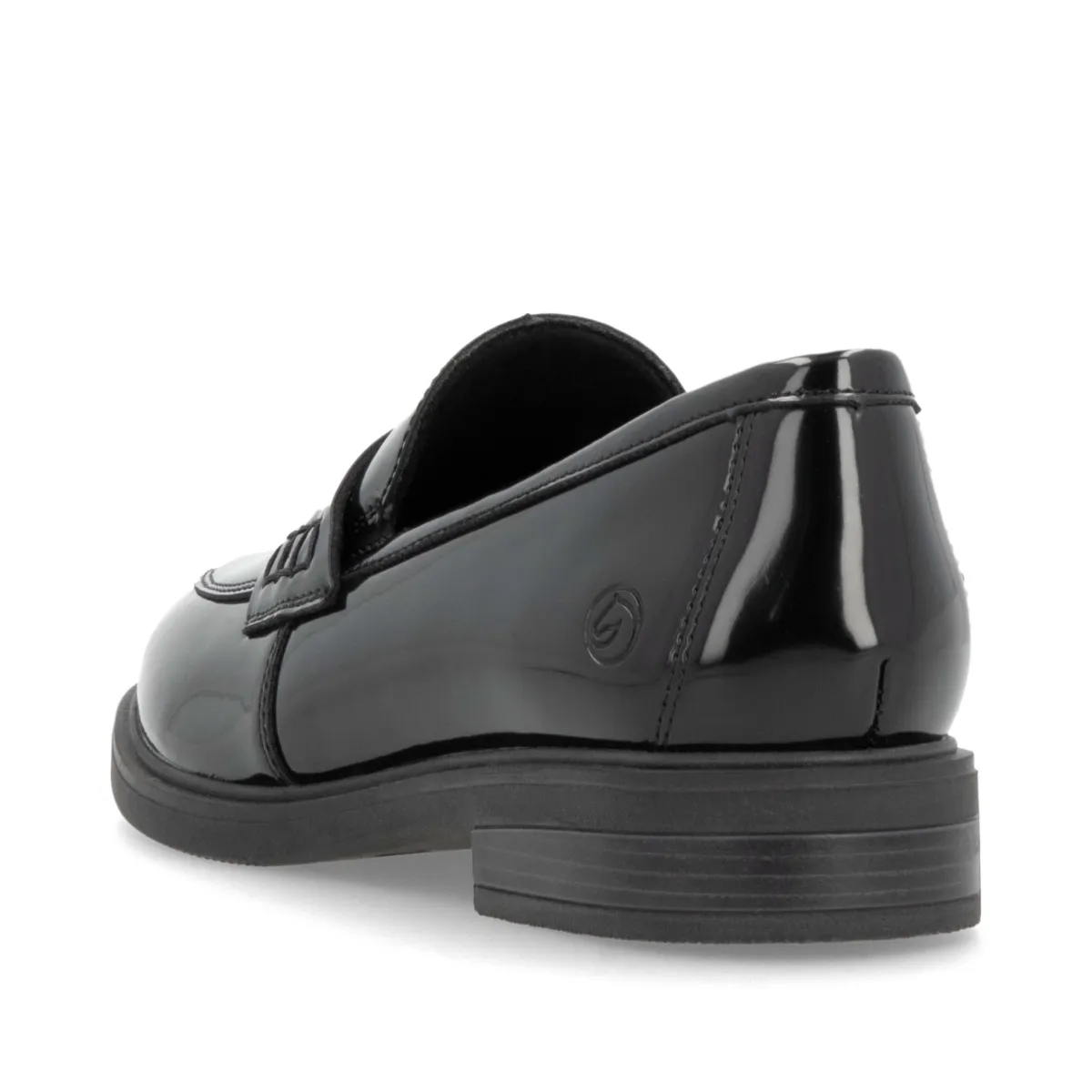 Eriko Black Glossy Slip On Shoes