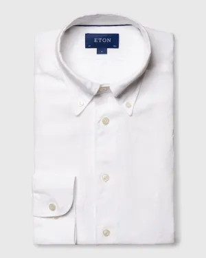 ETON 10000321800 WHITE SLIM LINEN SC SHIRT