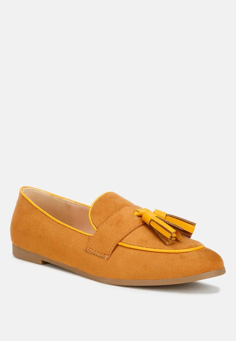 Folklore Micro Suede Tassel Loafers