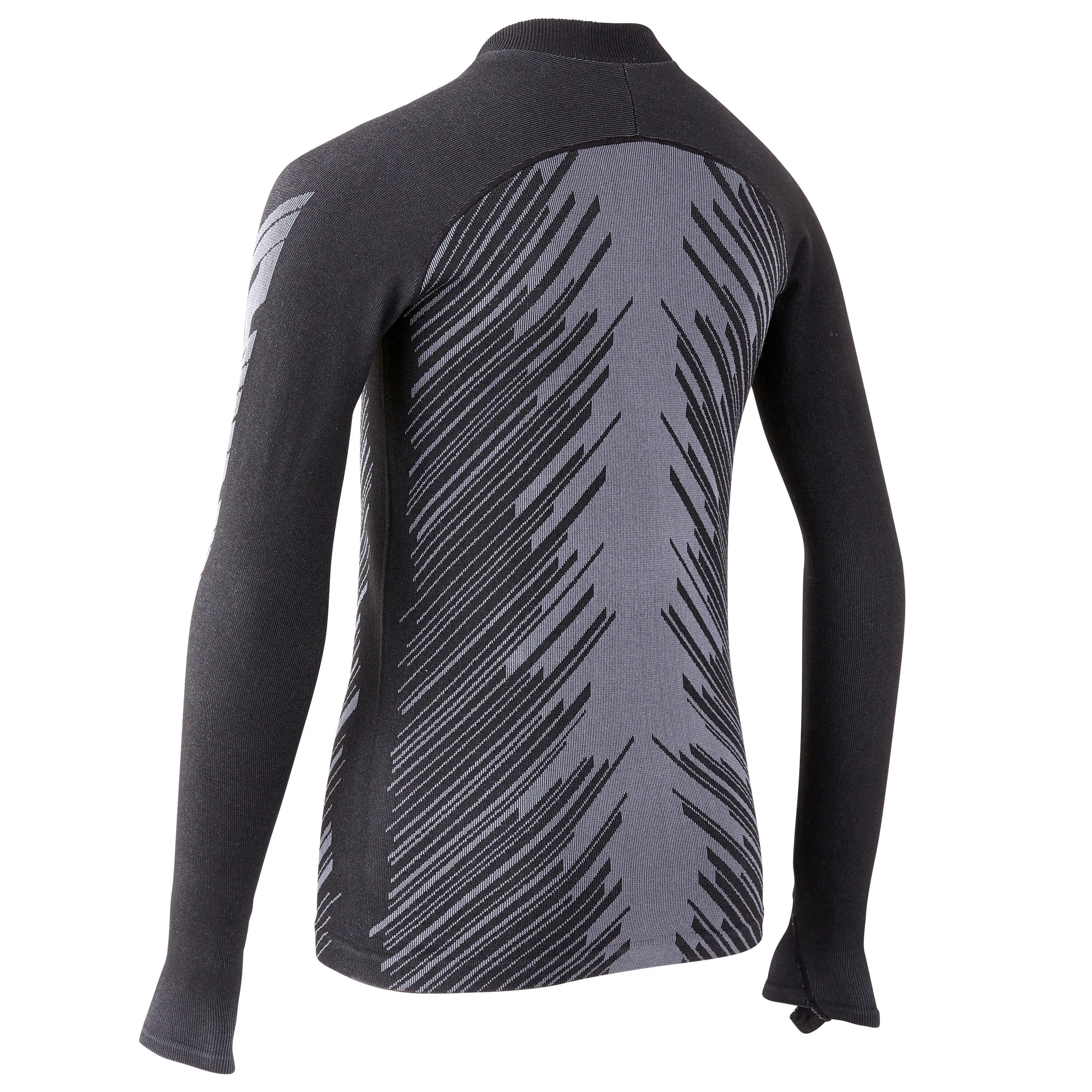 Functional shirt Keepwarm 900 warm and breathable children's black-gray KIPSTA black/charcoal gray