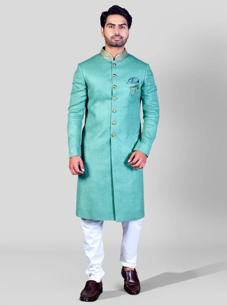 Green Sherwani | Azania