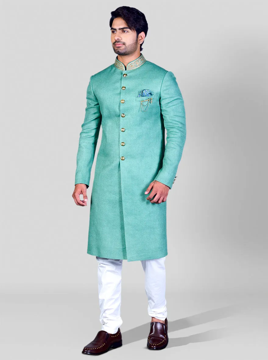 Green Sherwani | Azania