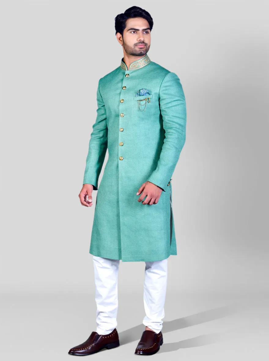 Green Sherwani | Azania