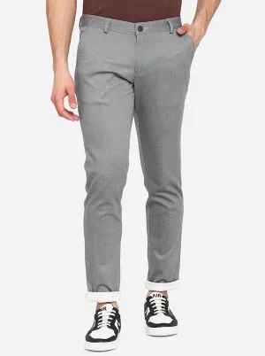 Grey Solid Venice Fit Casual Trouser | JadeBlue