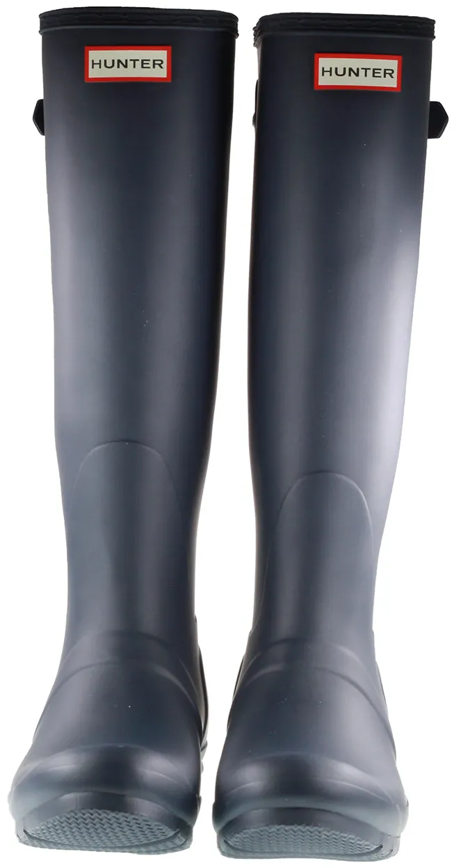 Hunter Wellies Womens Original Back Adjustable Navy