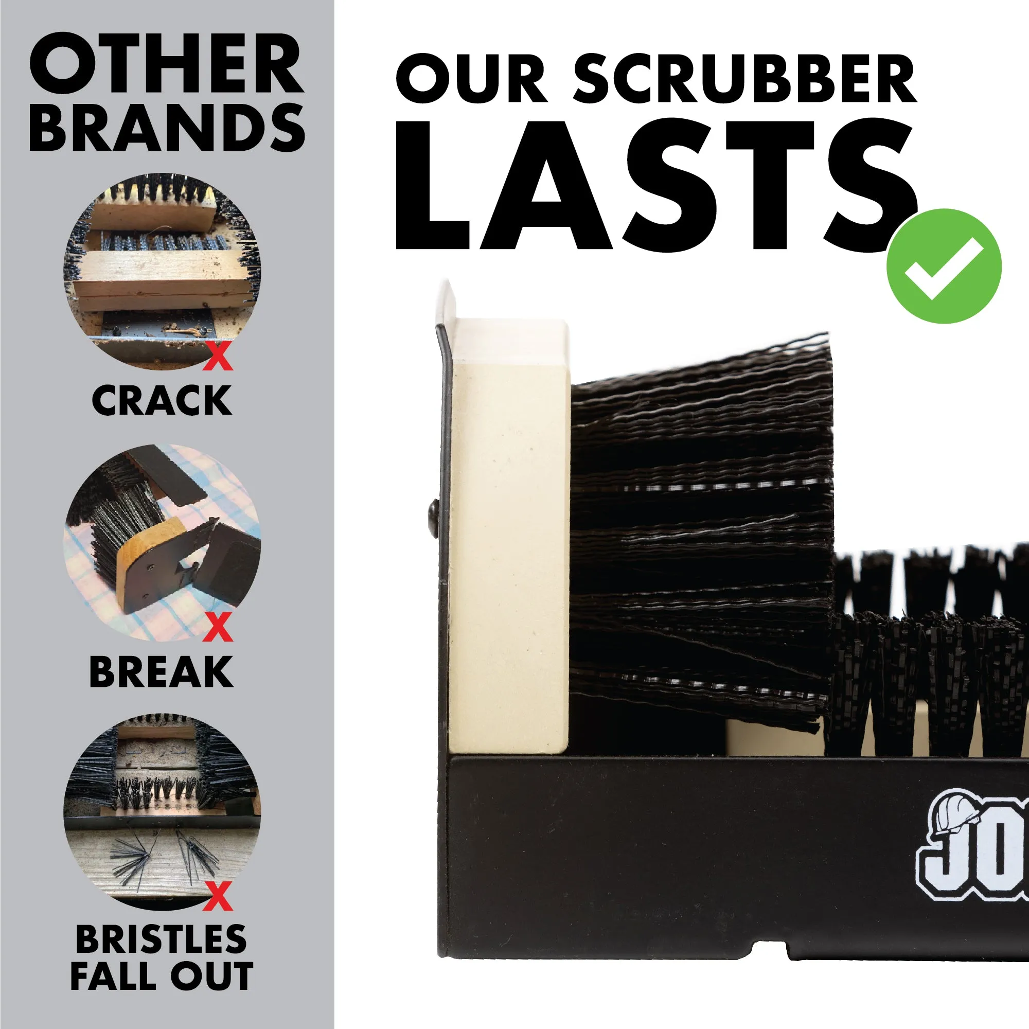 JobSite Boot Scrubber - The Original Shoe Scraper & Cleaner Brush