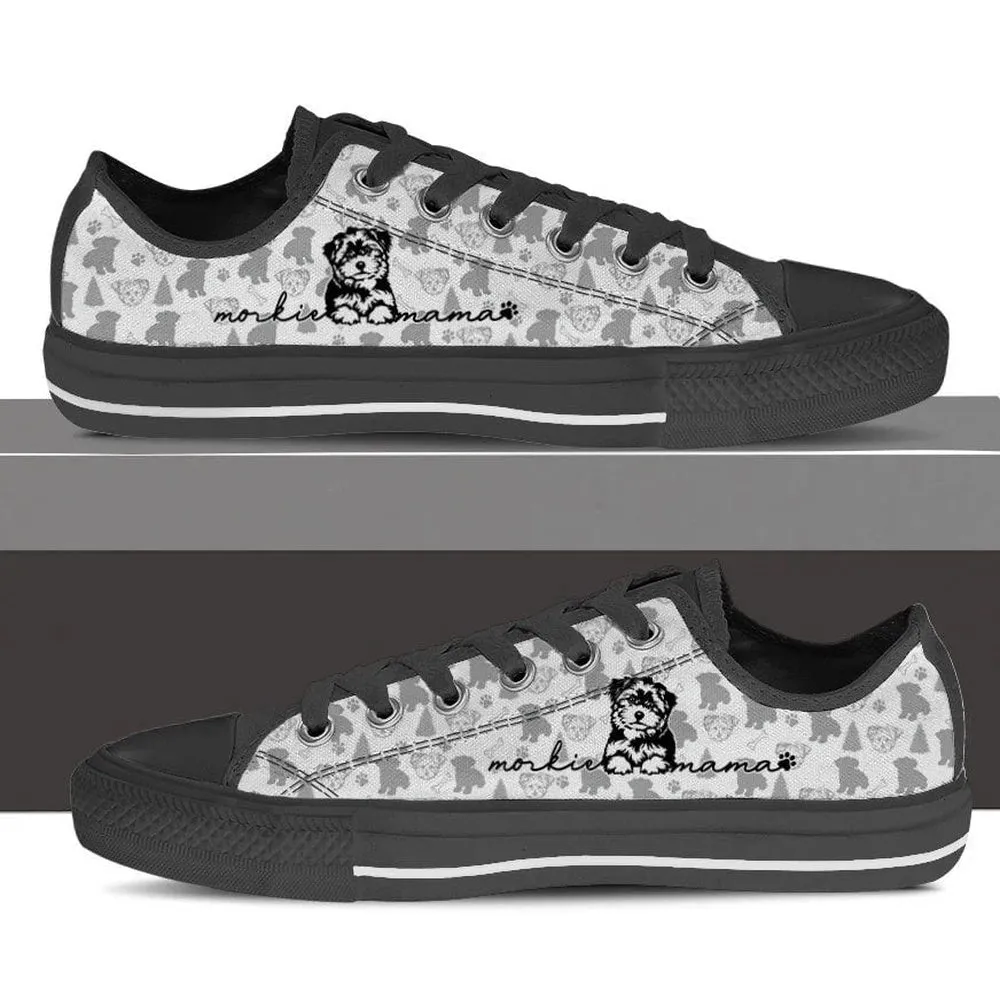 Morkie Low Top Shoes - Dog Walking Shoes Men Women, Dog Printed Shoes, Canvas Shoes For Men, Women