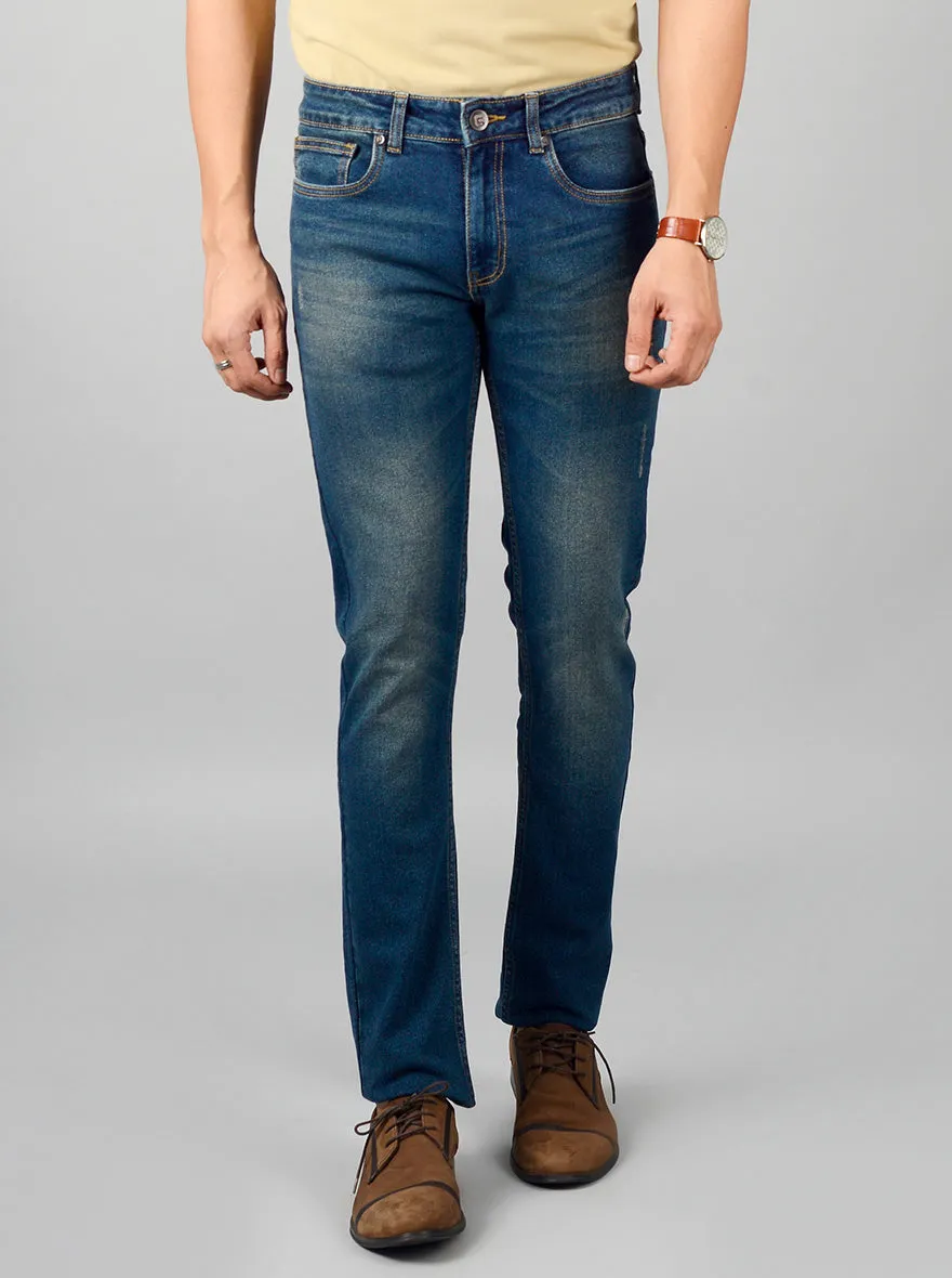 Moss Blue Washed Narrow Fit Jeans | Greenfibre