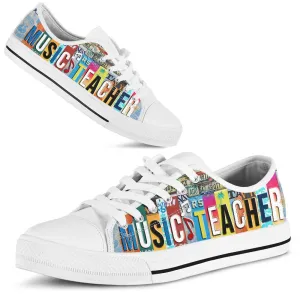 Music Teacher Shoes Shoes License Plate Shoes for Mens, Teacher Shoes, Low Top Sneakers