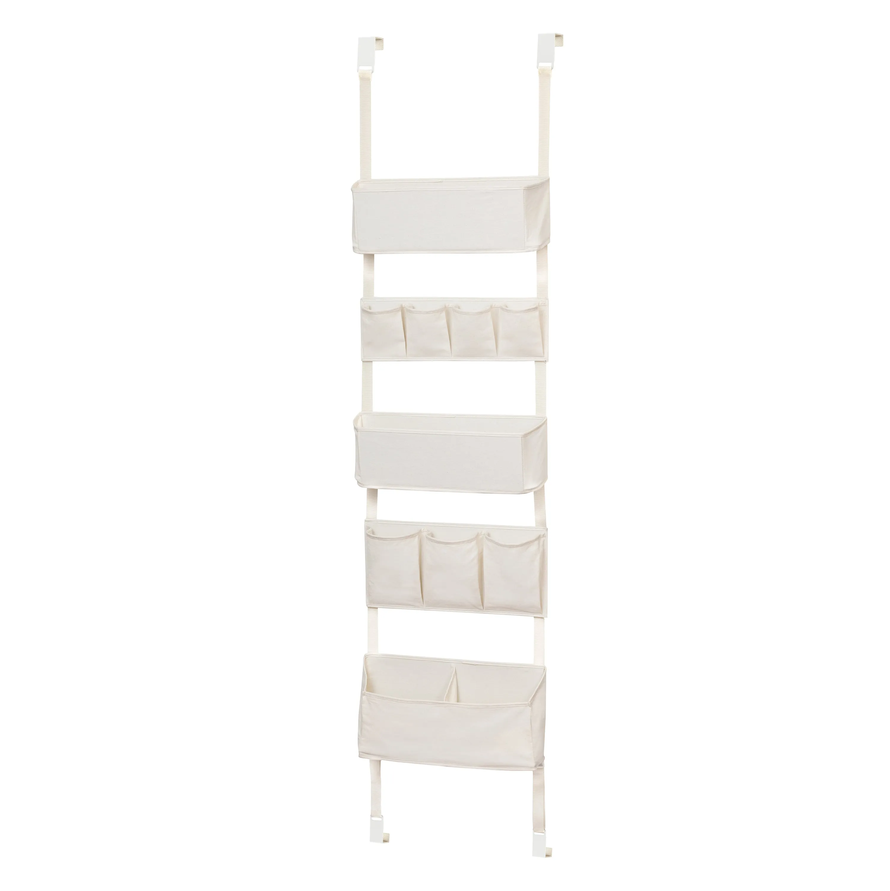 Natural 10-Pocket Over-The-Door Closet Organizer