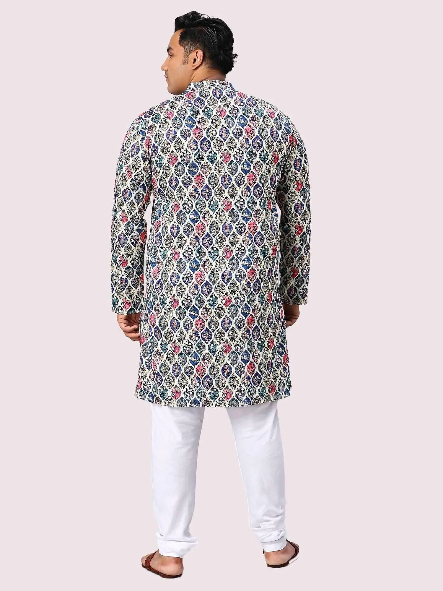 Nature's Charm Digital Printed Men's Plus Size Kurta