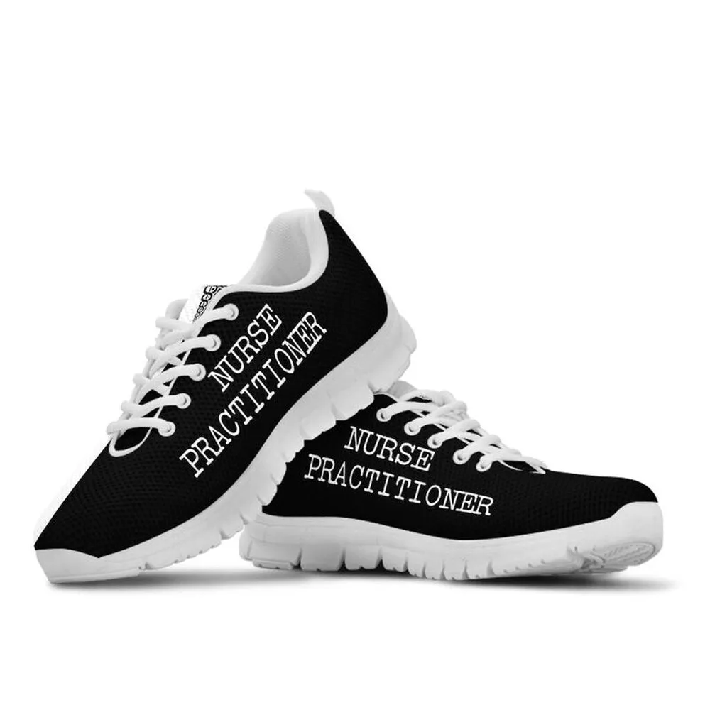 Nurse Sneaker, Nurse Strong Practitioner Black White Sneakers, Best Shoes For Nurses