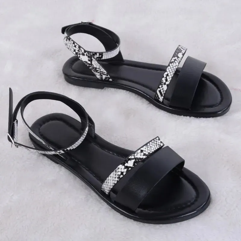 OCW Summer Women Comfortable Retro Buckle Strap Sandals