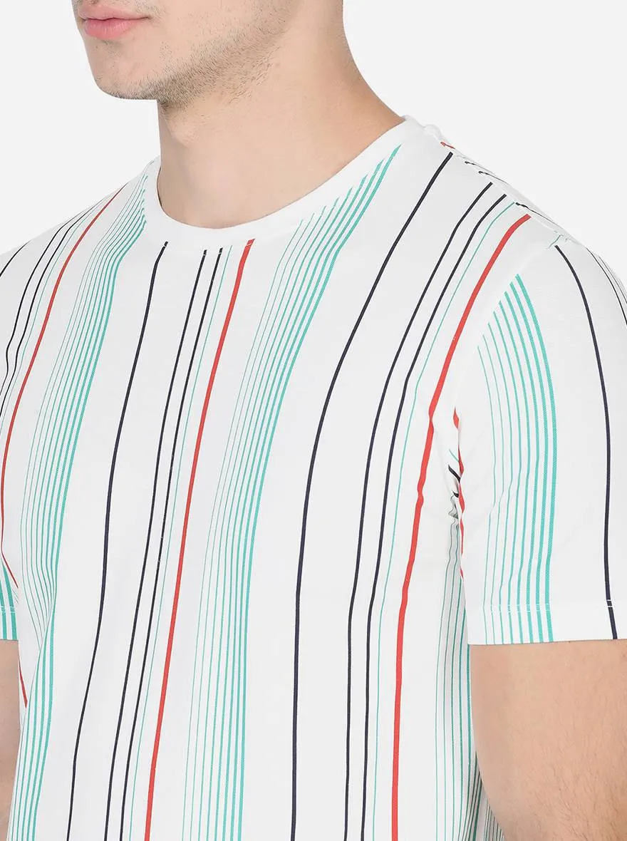 Off-White Printed Slim Fit T-Shirt | JadeBlue