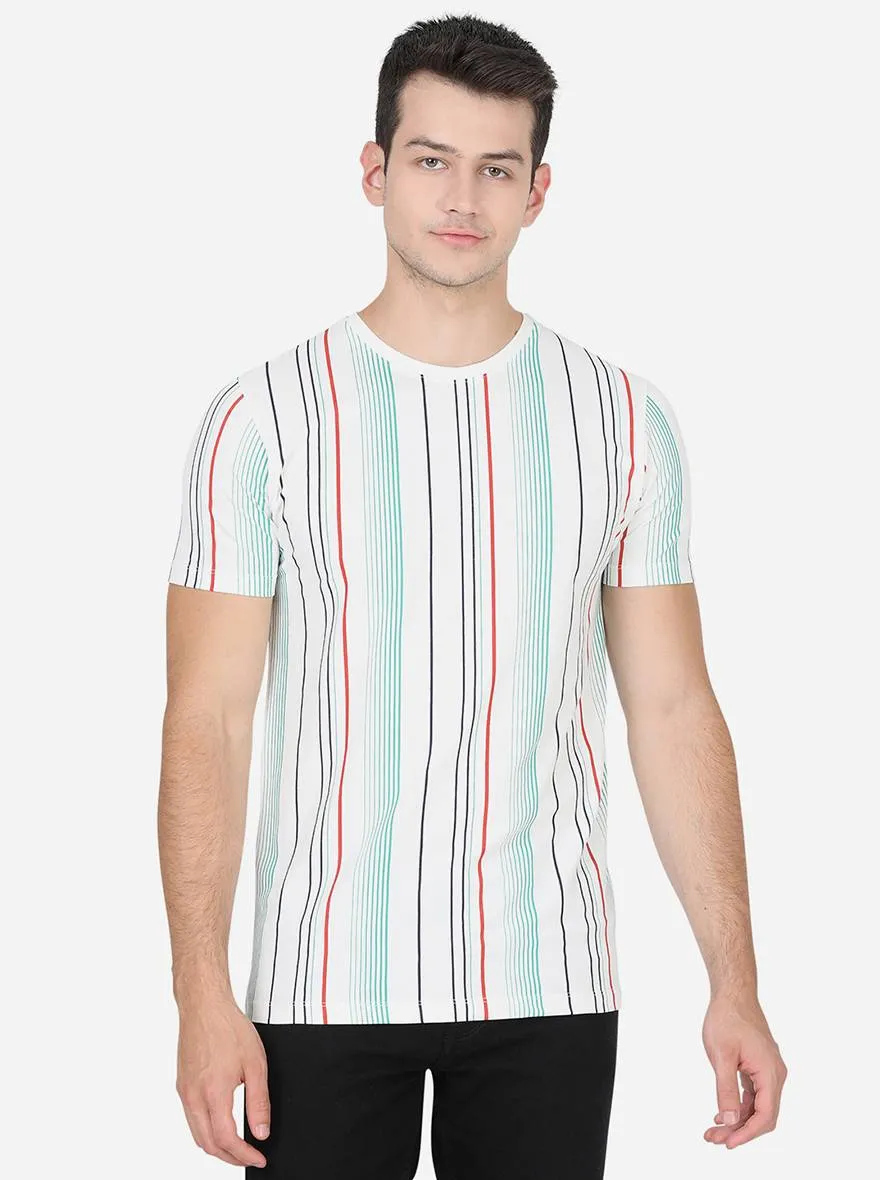 Off-White Printed Slim Fit T-Shirt | JadeBlue