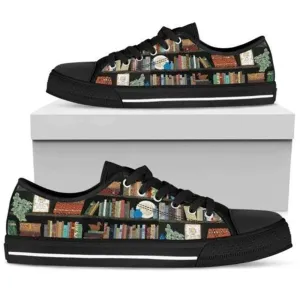 Peaceful Place Books Low Top Shoes, Canvas Shoes Design, Low Top Sneaker